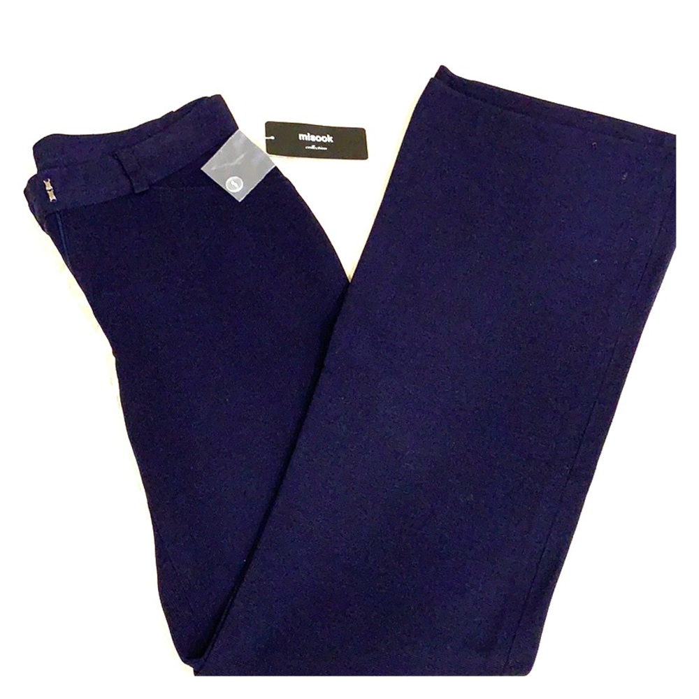 Navy Misook Boot Cut Pants